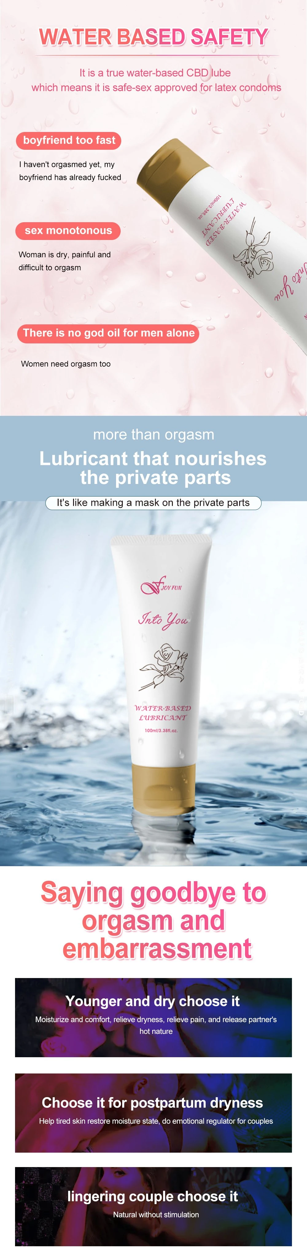 30ml Body Massage Sex Cream Water Based Lubrication for Adult