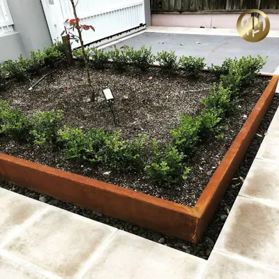 Rectangular Corten Steel Outdoor Simple Rusty Metal Garden Edging