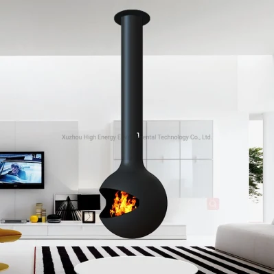 Round Hanging Wood Burning Stove Suspended Fireplace