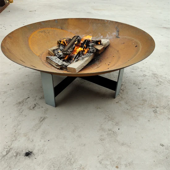 Free Standing Corten Steel Brazier Fire Pit Metal Fire Burner