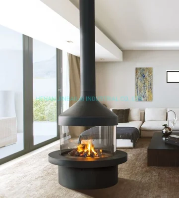 Indoor Balck Color Real Wood Charcoal Fuel Hanging Fireplace